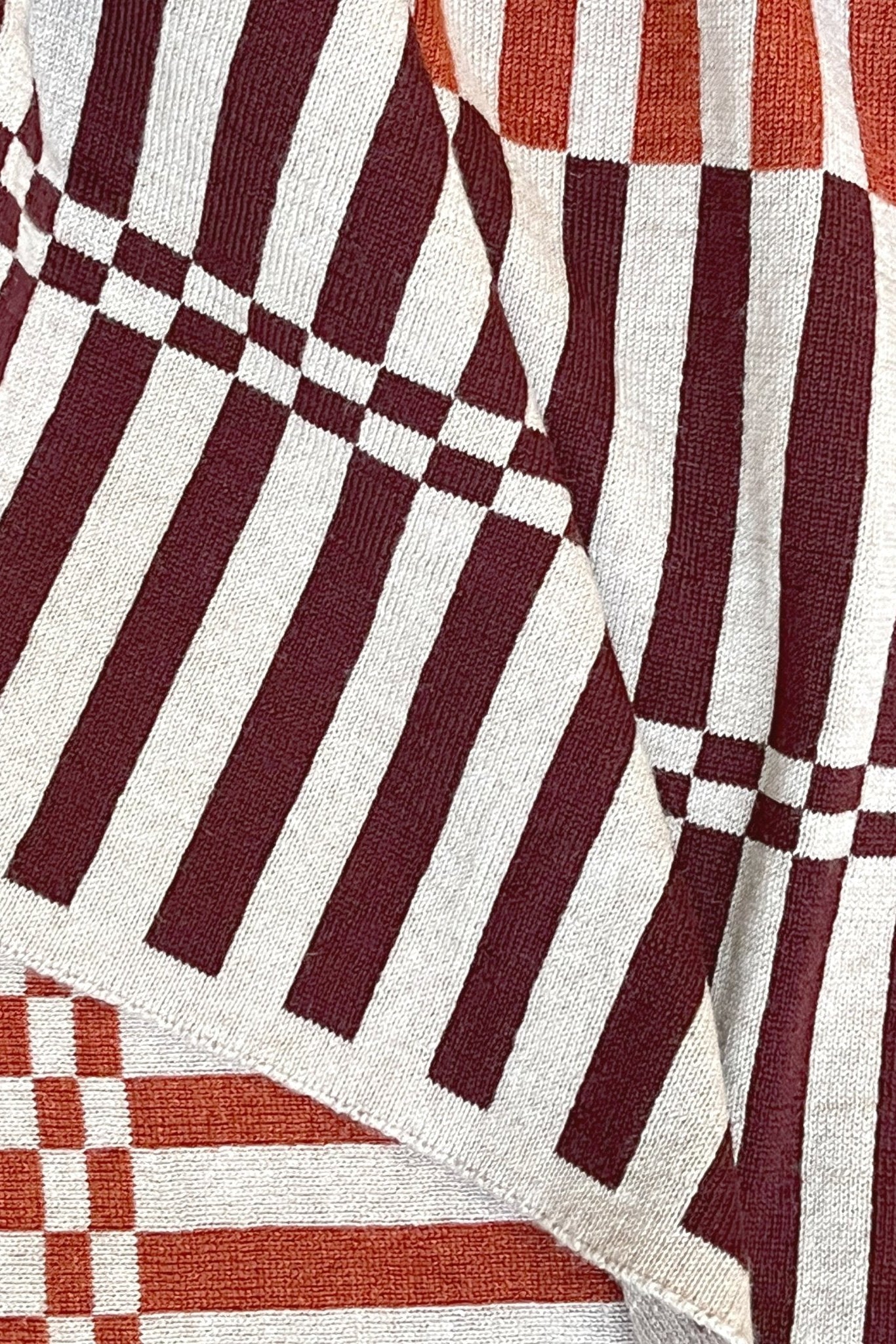 Merino wool blanket UK Check the Stripe pattern Ambar London