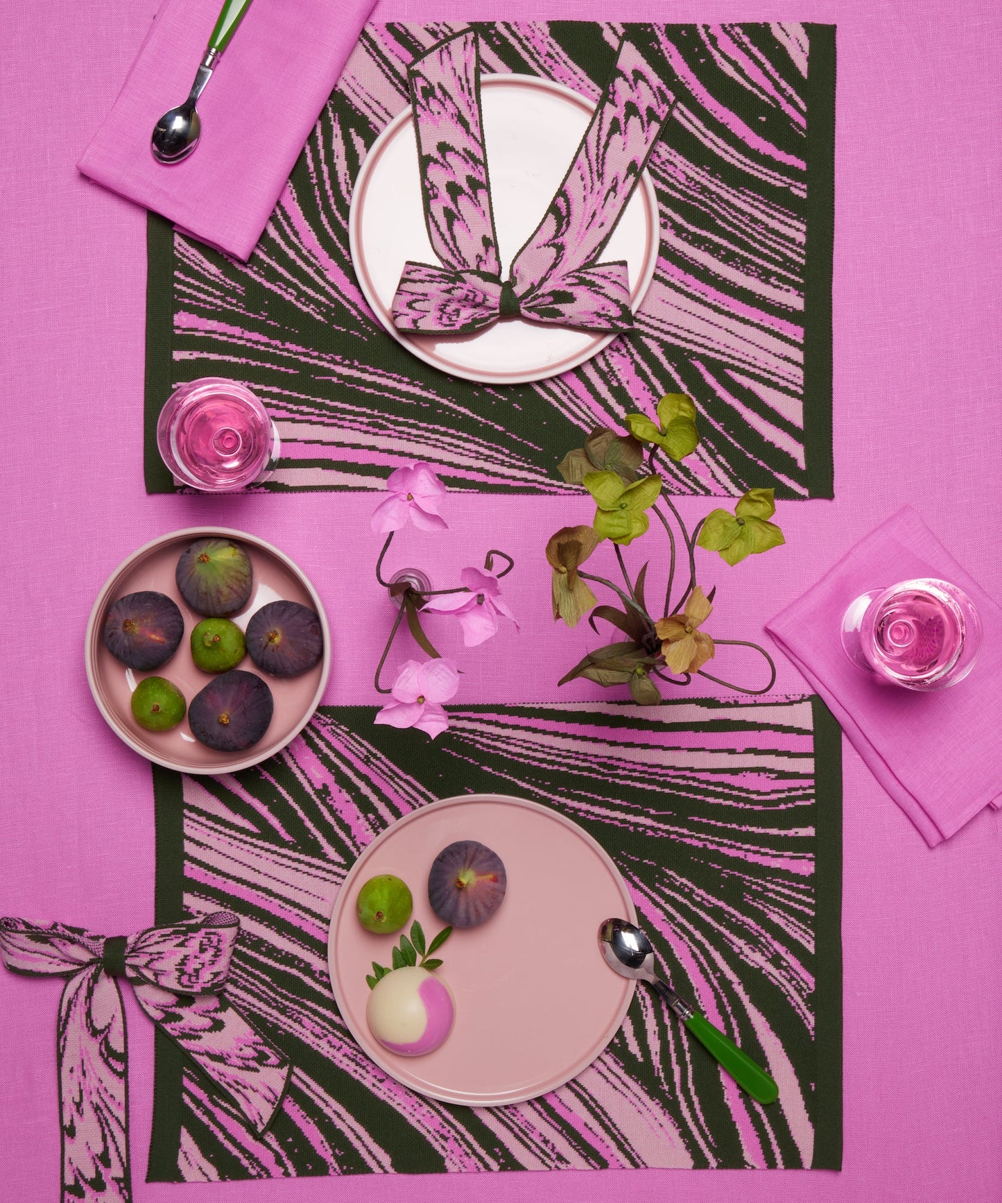 Bow Napkin Ring - Pink Bloom