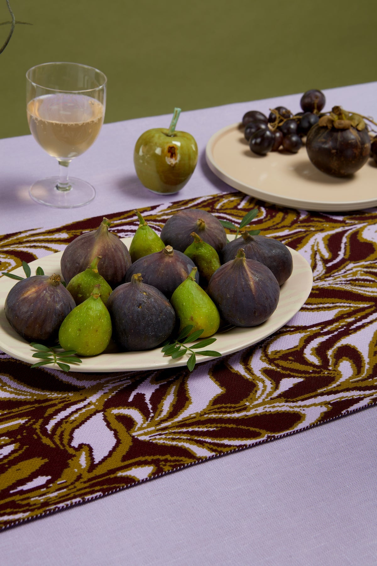 Table Runner Swirl - Fig