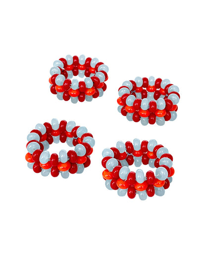 glass bead napkin ring_ tableware party gift hosting glass bead art 