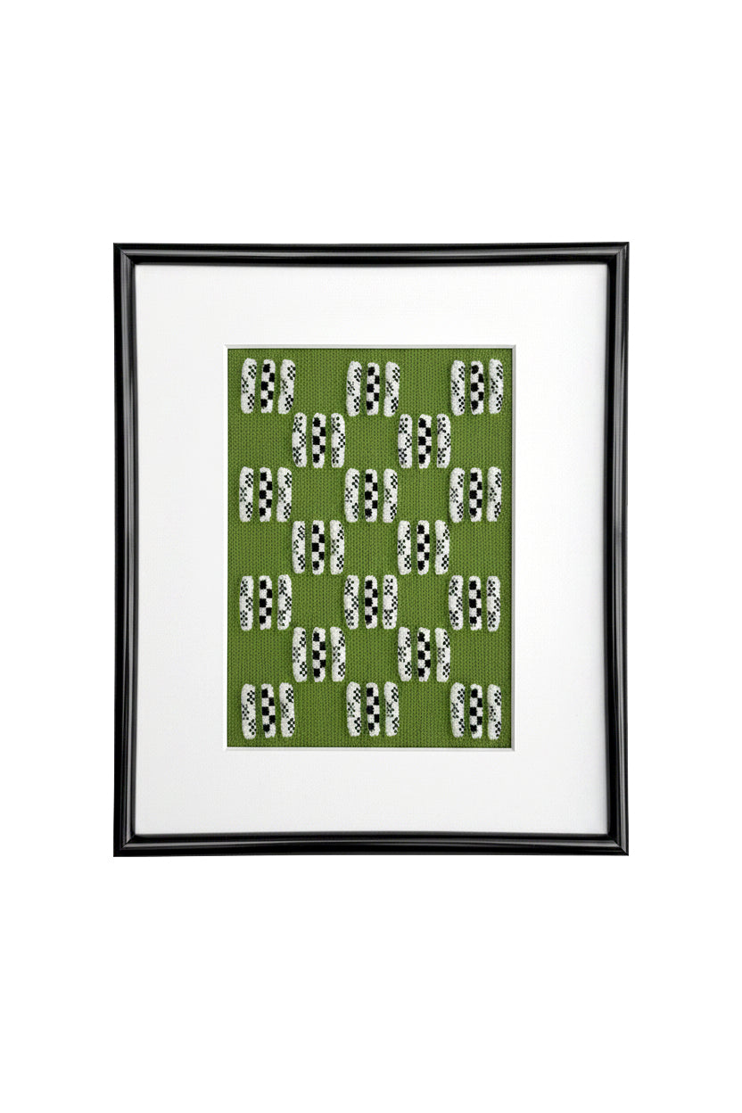 Framed Knit - Green Cityscape - 10"x 8"