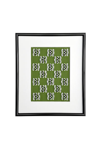 Framed Knit - Green Cityscape - 10"x 8"