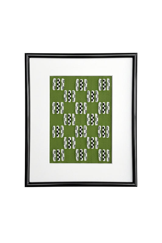 Framed Knit - Green Cityscape - 10"x 8"