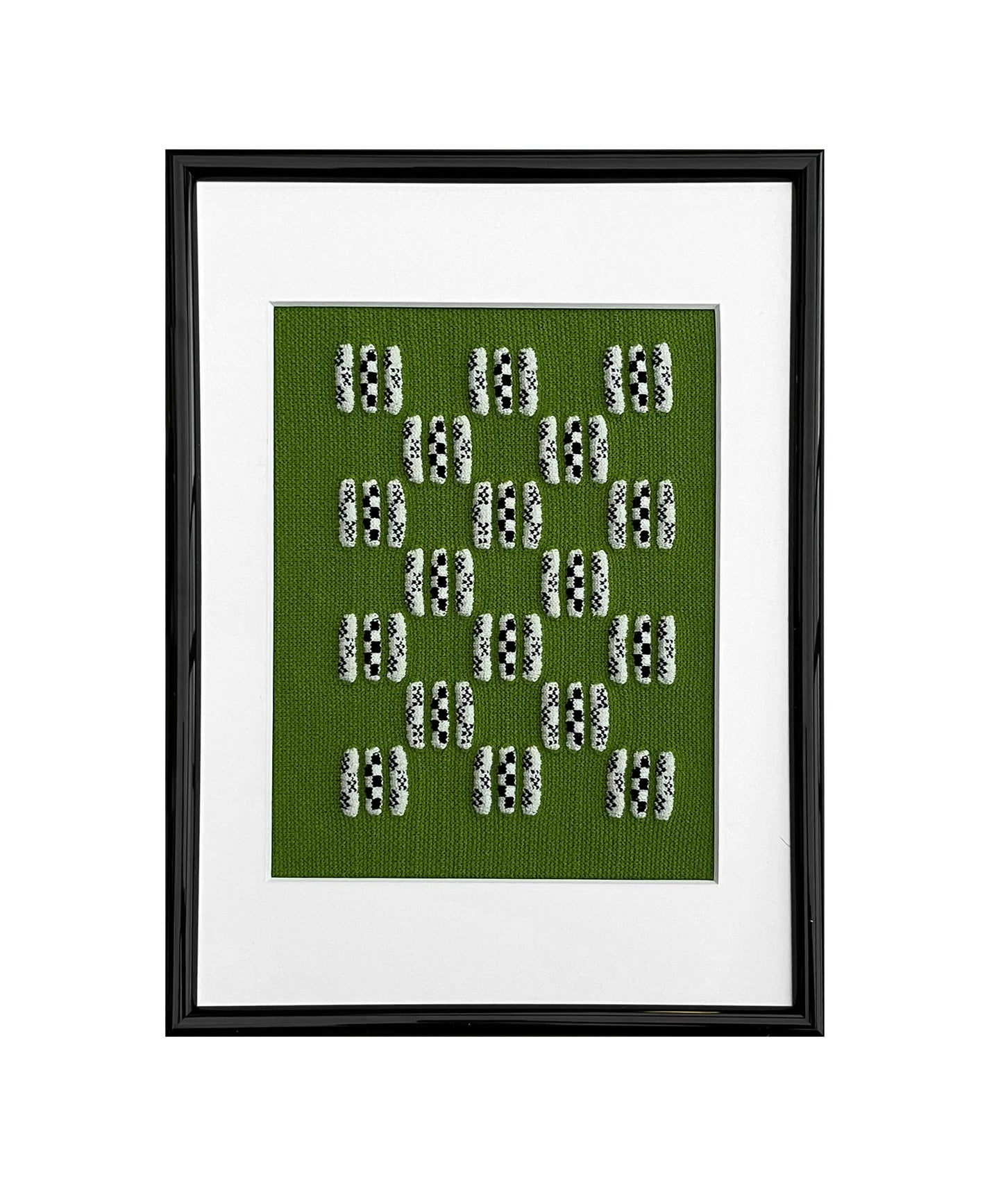 Framed Knit - Green Cityscape - A4