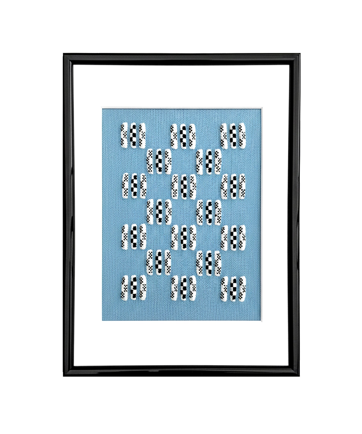 Framed Knit - Blue Cityscape - A4
