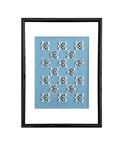 Framed Knit - Blue Cityscape - A4