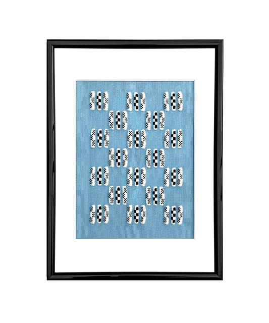 Framed Knit - Blue Cityscape - A4