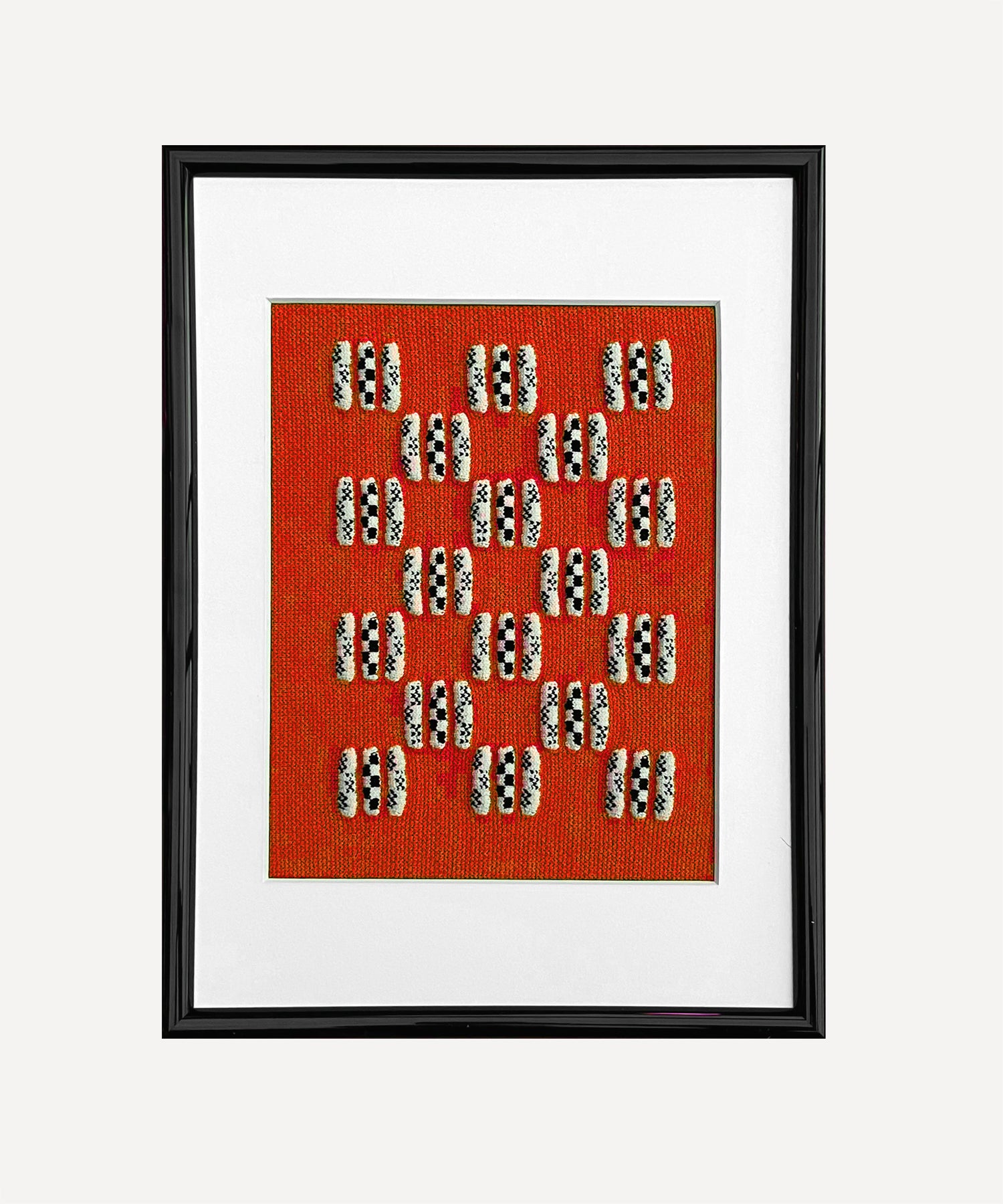 Framed textile art - london uk 