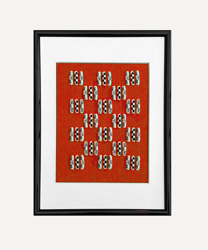 Framed textile art - london uk 