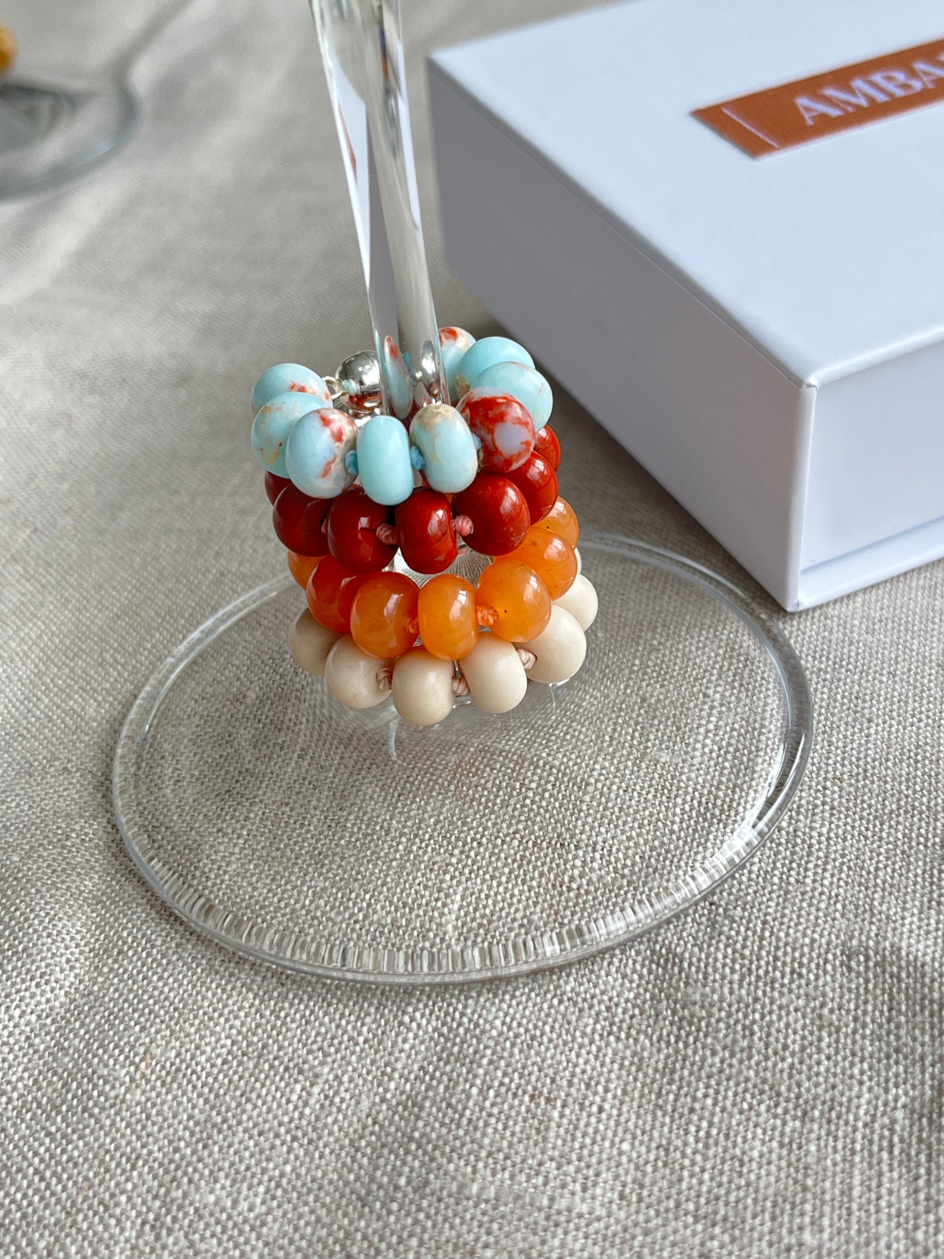 beaded AMBAR GLASS STEM MARKER