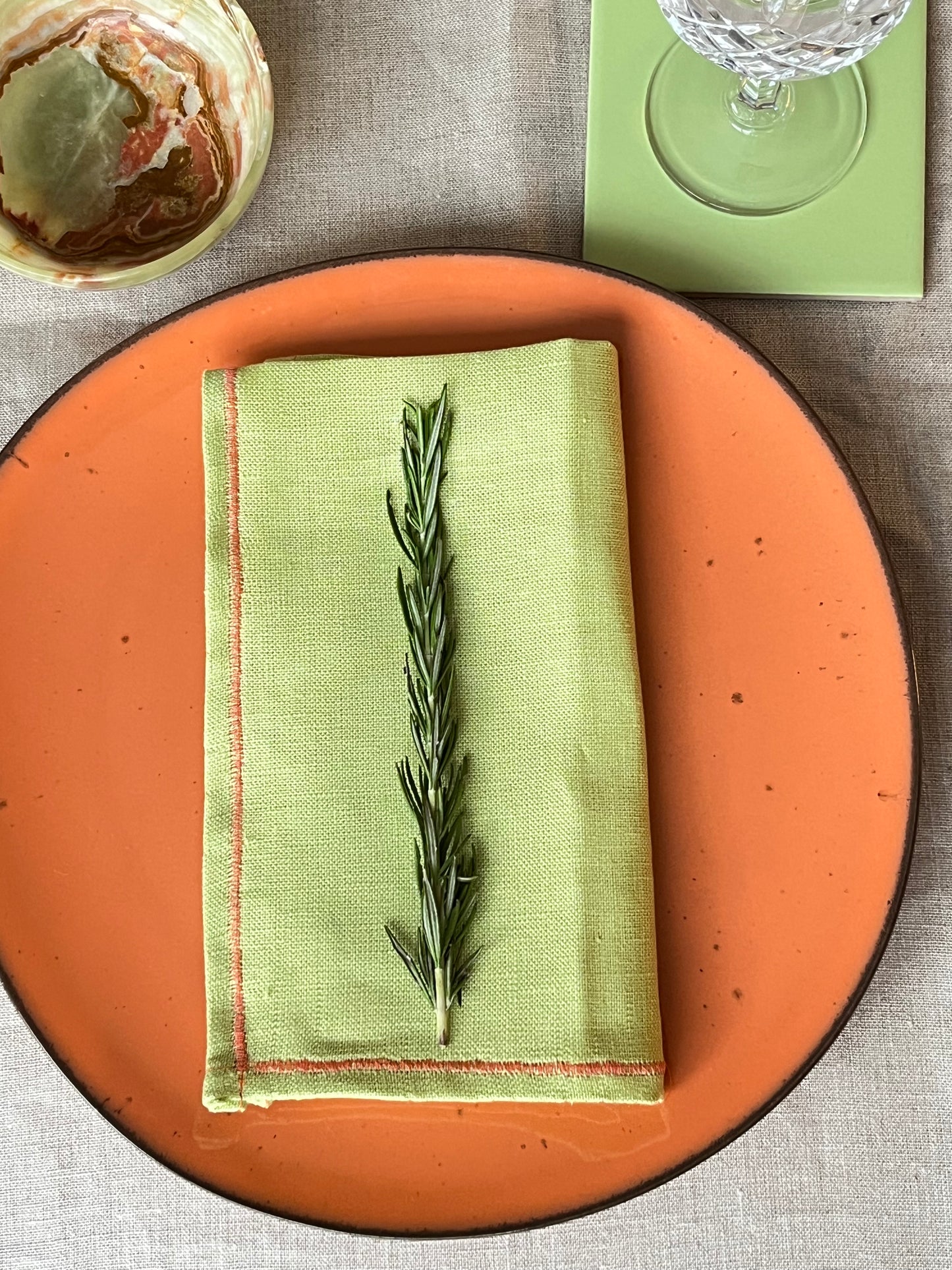 Linen Napkins - Cantaloupe