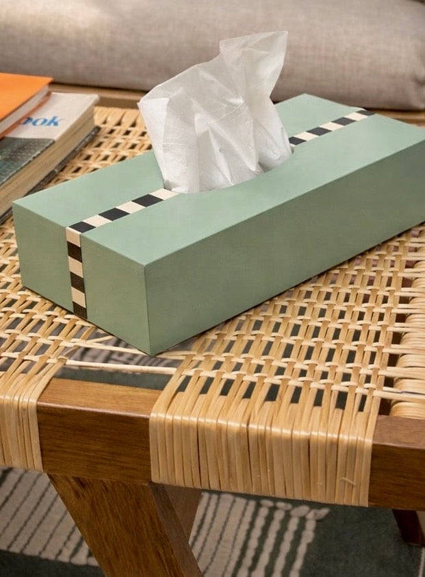 Tissue box cover hand  painted AMBAR 