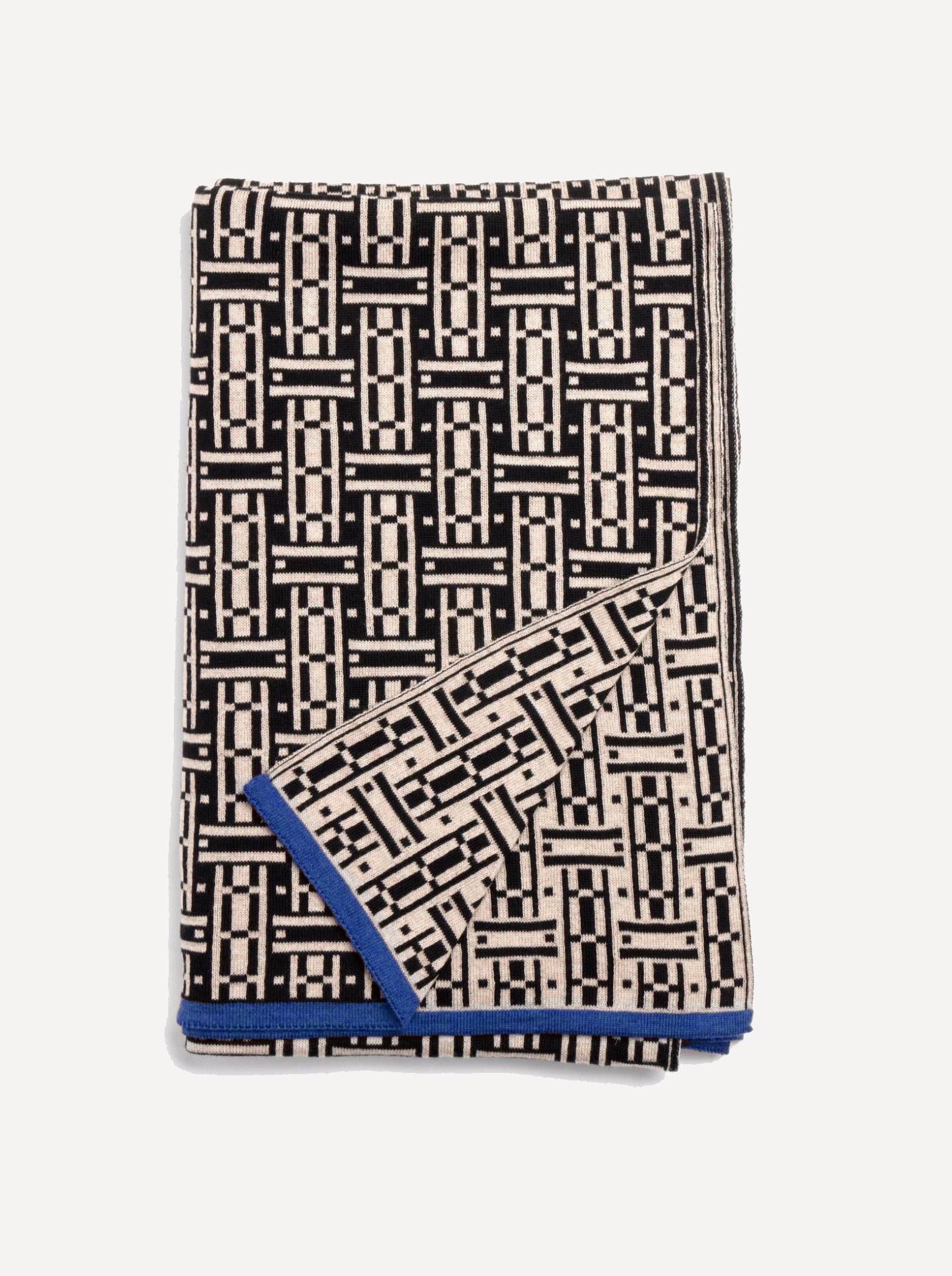 Parquet merino wool blanket UK Ambar London