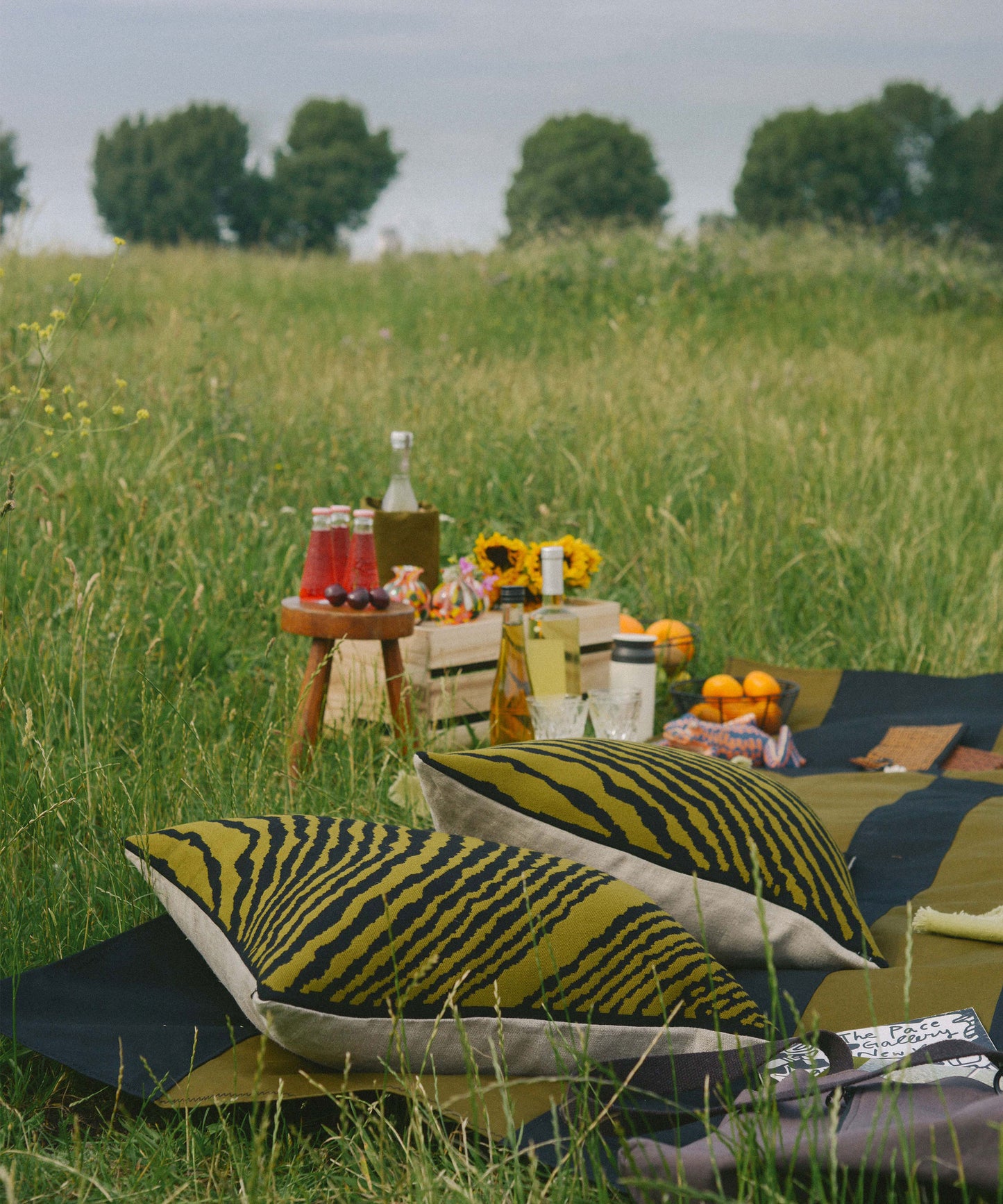 Wood Block Cushion - Square