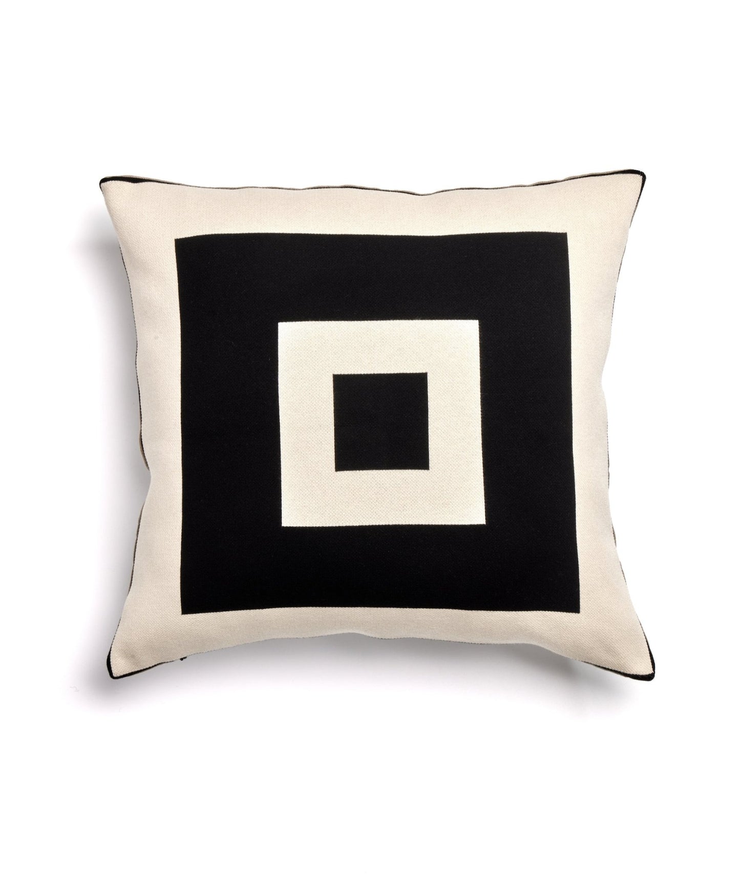 Bold Frame Jacquard Cushion Cover - Off White