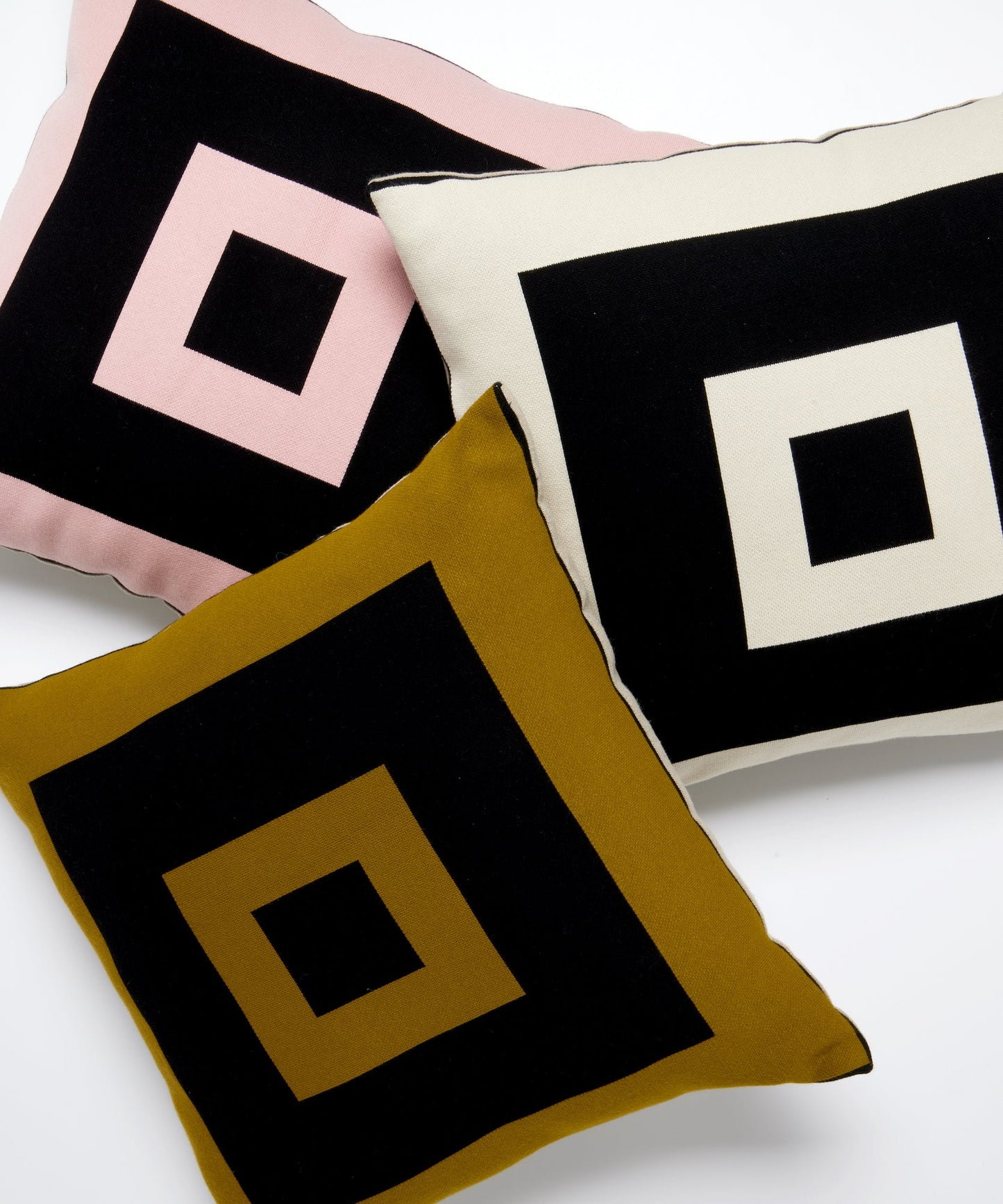 Bold Frame Jacquard Cushion Cover - Off White