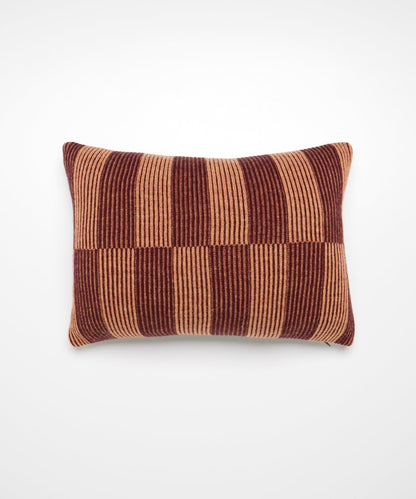 British Wool Tiles Cushion - Peach 55cm x 40cm
