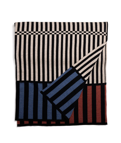Check the Stripe Merino Blanket - Two Scoops