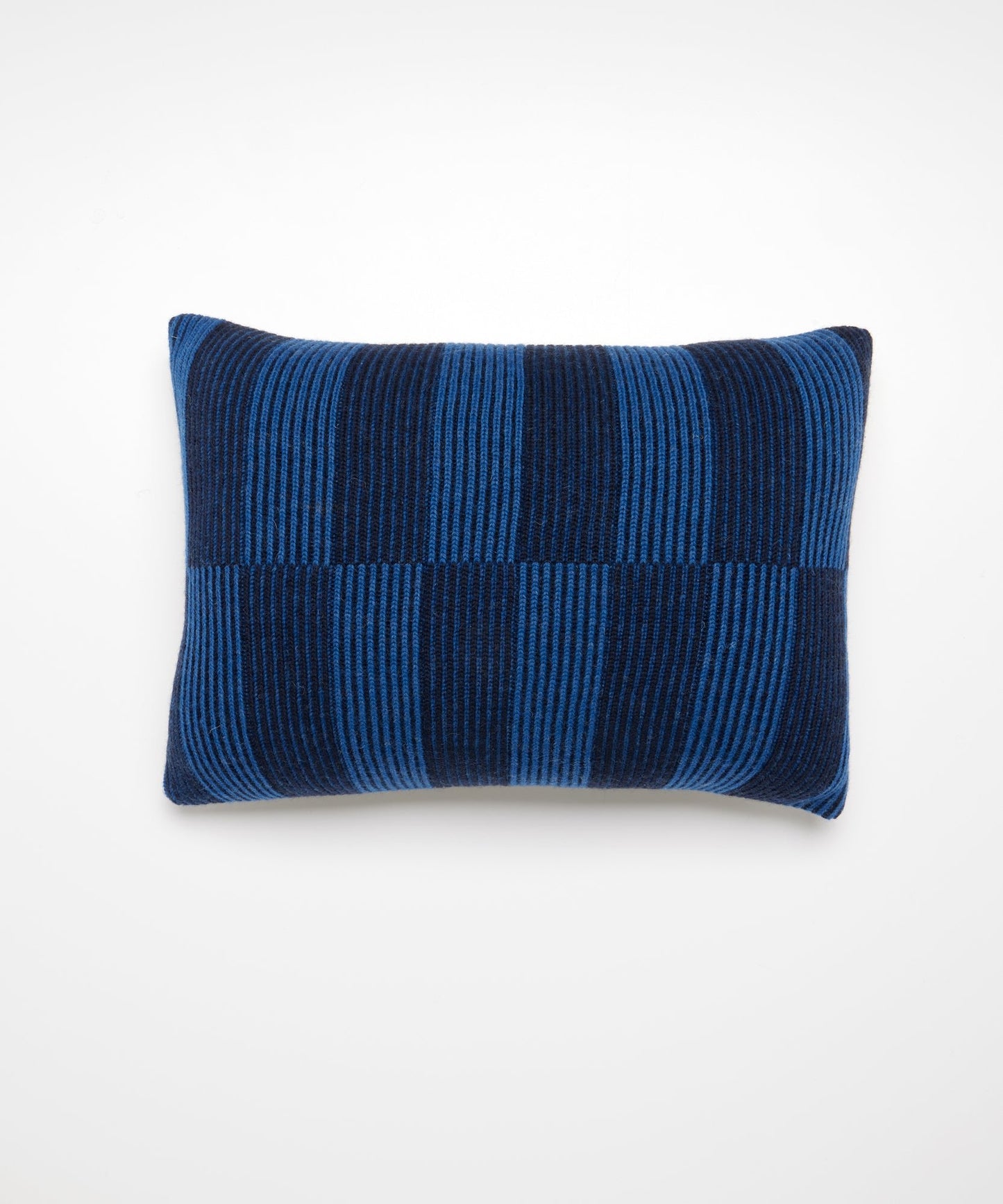 British Wool Tiles Cushion - Electric Blue  55cm x 40cm