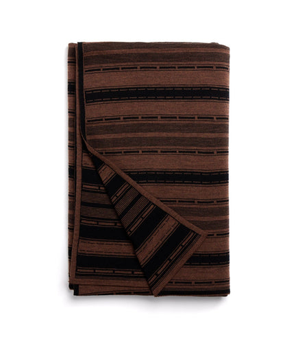 Dash Merino Wool Blanket - Burnt Umber