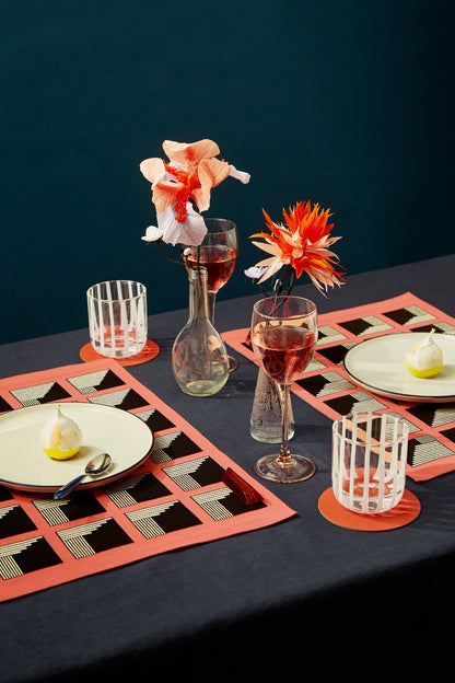 Deep Space Jacquard Placemat - Bubblegum - Ambar Homeware - Dinner Party - Camille Walala