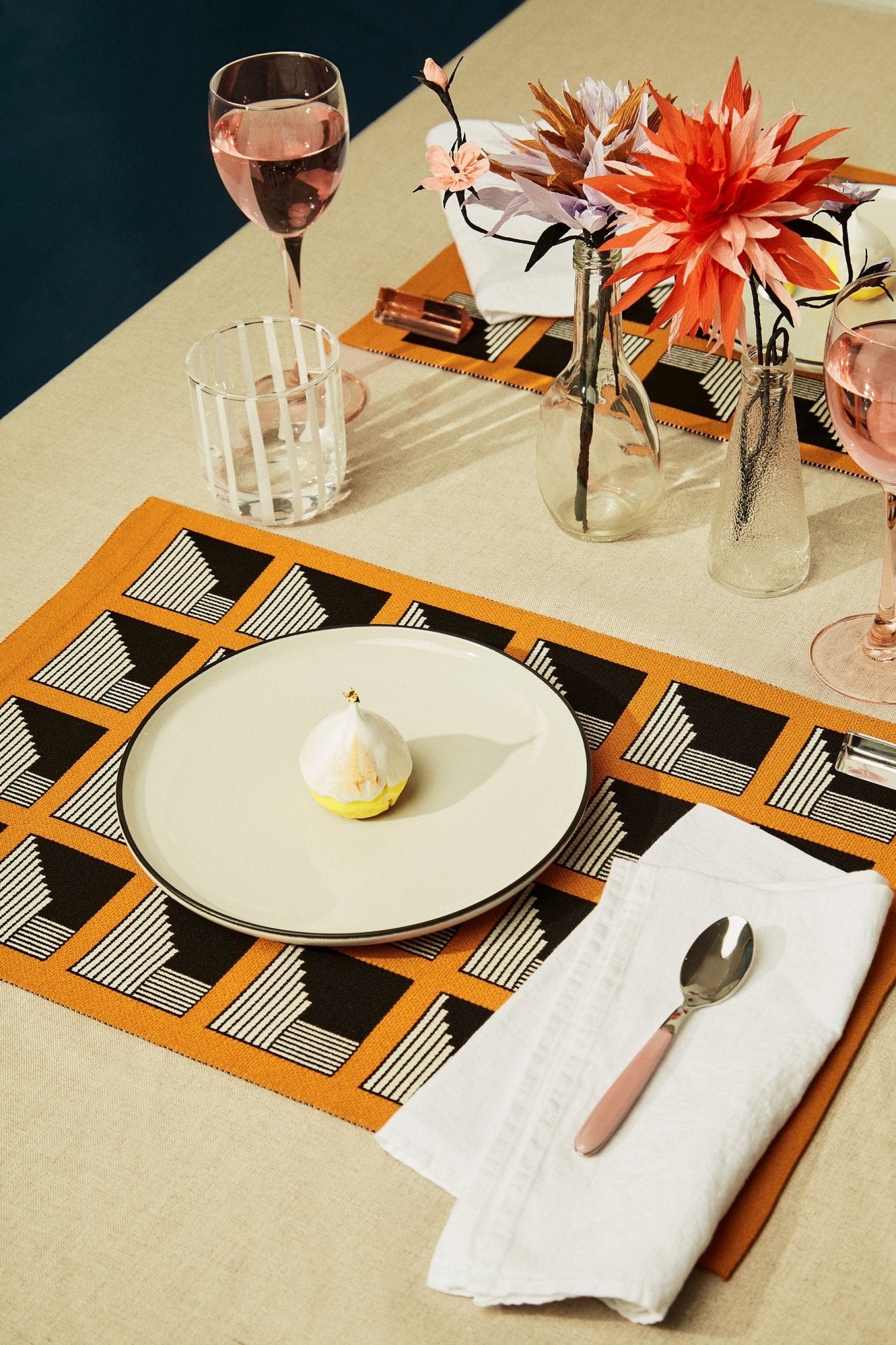 Camille Walala Placemat - table setting 