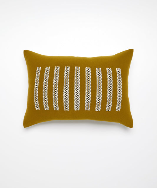 Embossed Cords - Jacquard Cushion Cover - Moss