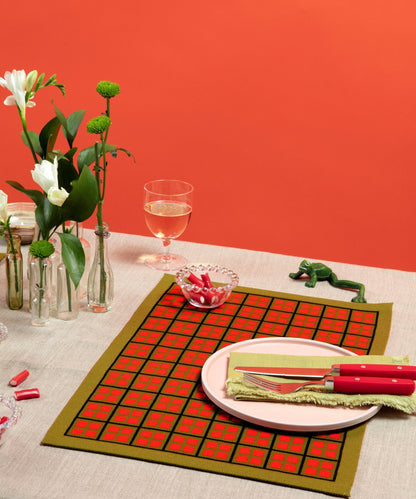 Retro Tiles - Jacquard Placemat