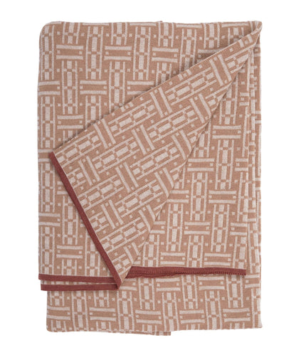 Parquet Merino Wool Blanket - made in britain - ambar