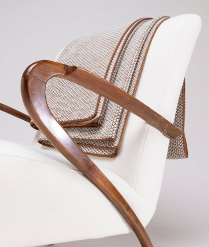 Popcorn merino wool throw British made Ambar London