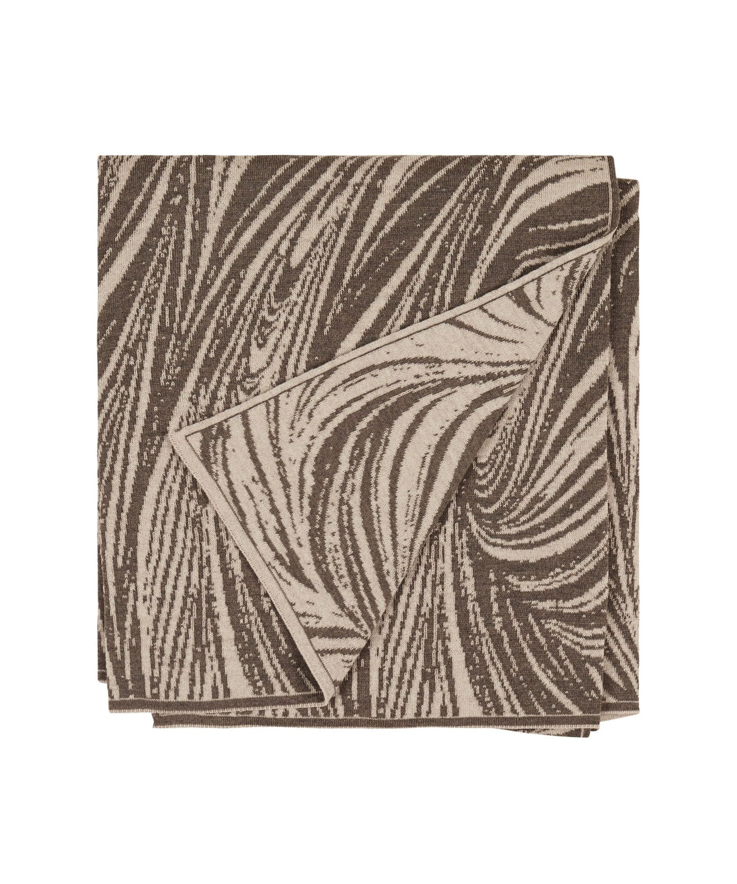 Swirl Merino Wool Blanket - Concrete