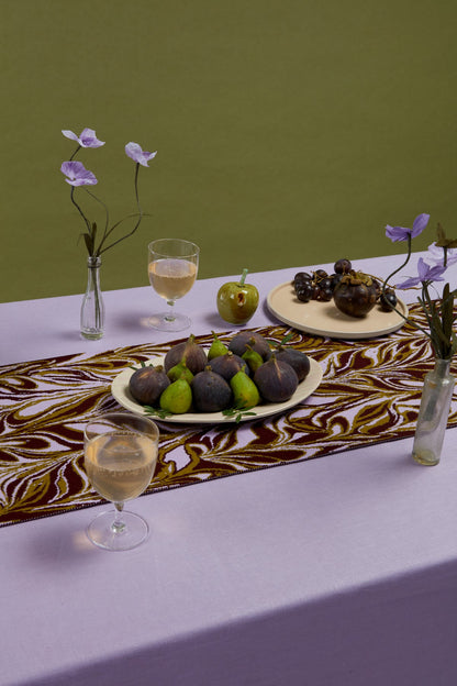 Table Runner Swirl - Fig 230cm